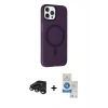 MARSİLYAN™- iPhone 15 Pro Kılıf Çekirdek Modern Prime - Şeffaf Royal Nano Ekran Koruyucu + Raze Metal Kamera Lens - TMGI