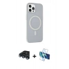 MARSİLYAN™- iPhone 15 Pro Kılıf Çekirdek Modern Prime - Siyah 3D Antistatik Cam Ekran Koruyucu + Raze Metal Kamera Lens - LT