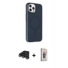 MARSİLYAN™- iPhone 15 Pro Kılıf Çekirdek Modern Prime - Siyah Bilvis 3D Cam Ekran Koruyucu + Raze Metal Kamera Lens - TMGI