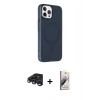 MARSİLYAN™- iPhone 15 Pro Kılıf Çekirdek Modern Prime - Siyah Bilvis 3D Mat Cam Ekran Koruyucu + Raze Metal Kamera Lens - LT