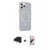 MARSİLYAN™- iPhone 15 Pro Kılıf Çekirdek Modern Prime - Siyah Bilvis 3D Mat Cam Ekran Koruyucu + Raze Metal Kamera Lens - LT
