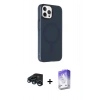 MARSİLYAN™- iPhone 15 Pro Kılıf Çekirdek Modern Prime - Siyah Bilvis 5in1 3D Magic Cam Ekran Koruyucu + Raze Metal Kamera Lens - LT