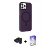MARSİLYAN™- iPhone 15 Pro Kılıf Çekirdek Modern Prime - Siyah Bilvis 5in1 3D Magic Cam Ekran Koruyucu + Raze Metal Kamera Lens - LT