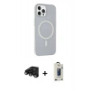 MARSİLYAN™- iPhone 15 Pro Kılıf Çekirdek Modern Prime - Siyah Bilvis Hayalet Cam Ekran Koruyucu + Raze Metal Kamera Lens - SH