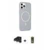 MARSİLYAN™- iPhone 15 Pro Kılıf Çekirdek Modern Prime - Siyah Joko Magic 5D Hayalet Cam + Gümüş Raze Metal Kamera Lens