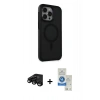 MARSİLYAN™- iPhone 15 Pro Kılıf Çekirdek Yansıma Prime - Şeffaf Royal Nano Ekran Koruyucu + Raze Metal Kamera Lens - SH