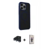 MARSİLYAN™- iPhone 15 Pro Kılıf Çekirdek Yansıma Prime - Siyah Bilvis 3D Cam Ekran Koruyucu + Raze Metal Kamera Lens - LT
