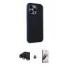 MARSİLYAN™- iPhone 15 Pro Kılıf Çekirdek Yansıma Prime - Siyah Bilvis 3D Mat Cam Ekran Koruyucu + Raze Metal Kamera Lens - SH