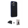 MARSİLYAN™- iPhone 15 Pro Kılıf Çekirdek Yansıma Prime - Siyah Bilvis Hayalet Cam Ekran Koruyucu + Raze Metal Kamera Lens - LT