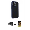 MARSİLYAN™- iPhone 15 Pro Kılıf Çekirdek Yansıma Prime - Siyah Buffer Cam Ekran Koruyucu + Raze Metal Kamera Lens - GS