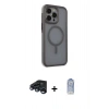 MARSİLYAN™- iPhone 15 Pro Kılıf Çekirdek Yansıma Prime - Siyah Joko Magic 5D Cam + Raze Metal Kamera Lens - LT