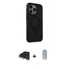MARSİLYAN™- iPhone 15 Pro Kılıf Çekirdek Yansıma Prime - Siyah Joko Magic 5D Cam + Raze Metal Kamera Lens - TMGI
