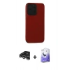 MARSİLYAN™- iPhone 15 Pro Kılıf Doruk Asil Koleksiyonu - Siyah Bilvis 5in1 5D Magic Hayalet Cam Ekran Koruyucu + Raze Metal Kamera Lens - GS