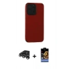 MARSİLYAN™- iPhone 15 Pro Kılıf Doruk Asil Koleksiyonu - Siyah Buffer Hayalet Cam Ekran Koruyucu + Raze Metal Kamera Lens - GS