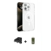 MARSİLYAN™- iPhone 15 Pro Kılıf Doruk Doku Özel Seri - Siyah Joko Magic 5D Hayalet Cam + Raze Metal Kamera Lens - GS