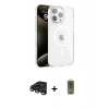 MARSİLYAN™- iPhone 15 Pro Kılıf Doruk Doku Özel Seri - Siyah Joko Magic 5D Hayalet Cam + Raze Metal Kamera Lens - TMGI