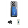 MARSİLYAN™- iPhone 15 Pro Kılıf Doruk Klasik Koleksiyonu - Şeffaf Pasifik Cam Ekran Koruyucu + Raze Metal Kamera Lens - GS