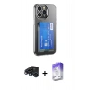 MARSİLYAN™- iPhone 15 Pro Kılıf Doruk Klasik Koleksiyonu - Siyah Bilvis 5in1 3D Magic Cam Ekran Koruyucu + Raze Metal Kamera Lens - LT