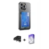 MARSİLYAN™- iPhone 15 Pro Kılıf Doruk Klasik Koleksiyonu - Siyah Bilvis 5in1 3D Magic Cam Ekran Koruyucu + Raze Metal Kamera Lens - GS