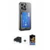MARSİLYAN™- iPhone 15 Pro Kılıf Doruk Klasik Koleksiyonu - Siyah Buffer Hayalet Cam Ekran Koruyucu + Lacivert Raze Metal Kamera Lens