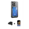MARSİLYAN™- iPhone 15 Pro Kılıf Doruk Klasik Koleksiyonu - Siyah Buffer Hayalet Cam Ekran Koruyucu + Raze Metal Kamera Lens - TMGI