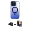 MARSİLYAN™- iPhone 15 Pro Kılıf Doruk Klasik Prime - Siyah 3D Antistatik Mat Seramik Nano Ekran Koruyucu + Raze Metal Kamera Lens - TMGI