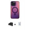 MARSİLYAN™- iPhone 15 Pro Kılıf Doruk Klasik Prime - Siyah Bilvis 0.18mm Plus Cam Ekran Koruyucu + Raze Metal Kamera Lens - TMGI