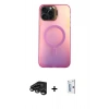MARSİLYAN™- iPhone 15 Pro Kılıf Doruk Klasik Prime - Siyah Bilvis 0.18mm Plus Cam Ekran Koruyucu + Raze Metal Kamera Lens - TMGI