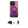 MARSİLYAN™- iPhone 15 Pro Kılıf Doruk Klasik Prime - Siyah Joko Magic 5D Hayalet Cam + Raze Metal Kamera Lens - TMGI
