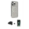 MARSİLYAN™- iPhone 15 Pro Kılıf Eksen Çizgi - Şeffaf 360 Full Body Arka Koruyucu + Raze Metal Kamera Lens - SH