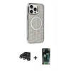 MARSİLYAN™- iPhone 15 Pro Kılıf Eksen Çizgi - Şeffaf 360 Full Body Arka Koruyucu + Raze Metal Kamera Lens - GS