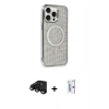 MARSİLYAN™- iPhone 15 Pro Kılıf Eksen Çizgi - Siyah Bilvis 0.18mm Plus Cam Ekran Koruyucu + Siyah Raze Metal Kamera Lens