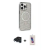 MARSİLYAN™- iPhone 15 Pro Kılıf Eksen Çizgi - Siyah Joko 5D Cam + Raze Metal Kamera Lens - LT