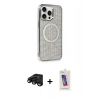 MARSİLYAN™- iPhone 15 Pro Kılıf Eksen Çizgi - Siyah Joko 5D Cam + Siyah Raze Metal Kamera Lens