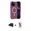 MARSİLYAN™- iPhone 15 Pro Kılıf Eksen Çizgi - Siyah Joko 5D Cam + Raze Metal Kamera Lens - TMGI
