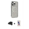 MARSİLYAN™- iPhone 15 Pro Kılıf Eksen Çizgi - Siyah Joko 5D Cam + Raze Metal Kamera Lens - TMGI