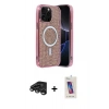 MARSİLYAN™- iPhone 15 Pro Kılıf Eksen Çizgi - Siyah Joko 5D Cam + Raze Metal Kamera Lens - TMGI