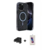 MARSİLYAN™- iPhone 15 Pro Kılıf Eksen Çizgi - Siyah Joko 5D Cam + Raze Metal Kamera Lens - TMGI