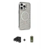 MARSİLYAN™- iPhone 15 Pro Kılıf Eksen Çizgi - Siyah Joko Magic 5D Hayalet Cam + Titanyum Gri Raze Metal Kamera Lens