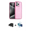 MARSİLYAN™- iPhone 15 Pro Kılıf Eksen Doku Koleksiyonu - Siyah 3D Antistatik Seramik Nano Ekran Koruyucu + Raze Metal Kamera Lens - TMGI