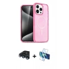 MARSİLYAN™- iPhone 15 Pro Kılıf Eksen Doku Koleksiyonu - Siyah 3D Antistatik Seramik Nano Ekran Koruyucu + Raze Metal Kamera Lens - LT