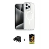 MARSİLYAN™- iPhone 15 Pro Kılıf Eksen Doku Koleksiyonu - Siyah Buffer Cam Ekran Koruyucu + Raze Metal Kamera Lens - SH