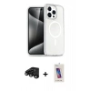 MARSİLYAN™- iPhone 15 Pro Kılıf Eksen Doku Koleksiyonu - Siyah Joko 5D Cam + Raze Metal Kamera Lens - SH