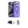 MARSİLYAN™- iPhone 15 Pro Kılıf Eksen Doku Koleksiyonu - Siyah Joko 5D Cam + Raze Metal Kamera Lens - SH