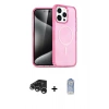 MARSİLYAN™- iPhone 15 Pro Kılıf Eksen Doku Koleksiyonu - Siyah Joko Magic 5D Cam + Gümüş Raze Metal Kamera Lens