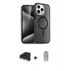 MARSİLYAN™- iPhone 15 Pro Kılıf Eksen Doku Koleksiyonu - Siyah Joko Magic 5D Cam + Raze Metal Kamera Lens - LT