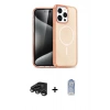 MARSİLYAN™- iPhone 15 Pro Kılıf Eksen Doku Koleksiyonu - Siyah Joko Magic 5D Cam + Raze Metal Kamera Lens - TMGI