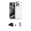 MARSİLYAN™- iPhone 15 Pro Kılıf Eksen Doku Koleksiyonu - Siyah Joko Magic 5D Cam + Raze Metal Kamera Lens - SH