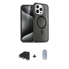 MARSİLYAN™- iPhone 15 Pro Kılıf Eksen Doku Koleksiyonu - Siyah Joko Magic 5D Cam + Raze Metal Kamera Lens - TMGI