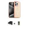 MARSİLYAN™- iPhone 15 Pro Kılıf Eksen Doku Koleksiyonu - Siyah Joko Magic 5D Hayalet Cam + Raze Metal Kamera Lens - GS